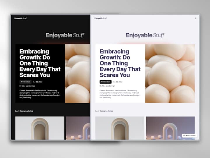 Cover image for EnjoyableStuff - Blog Framer Template