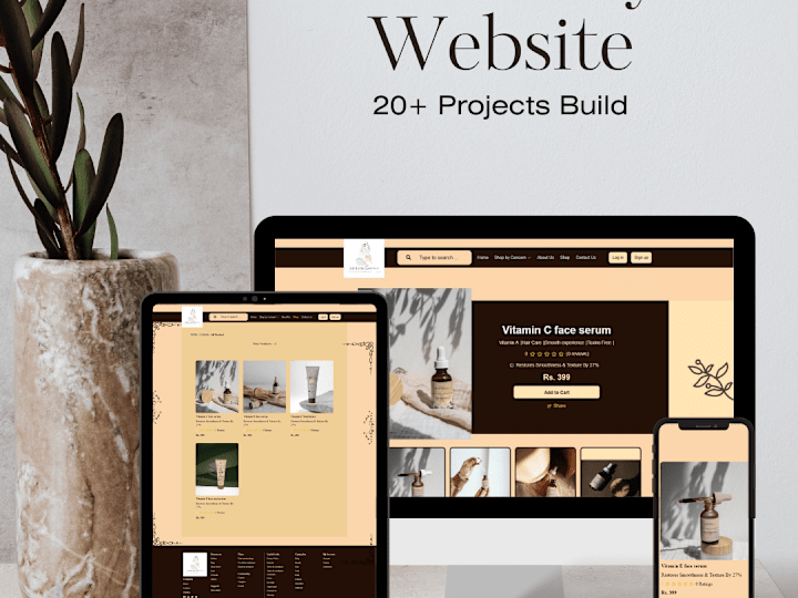 Cover image for I will develop premium custom Ecommerce website with branding