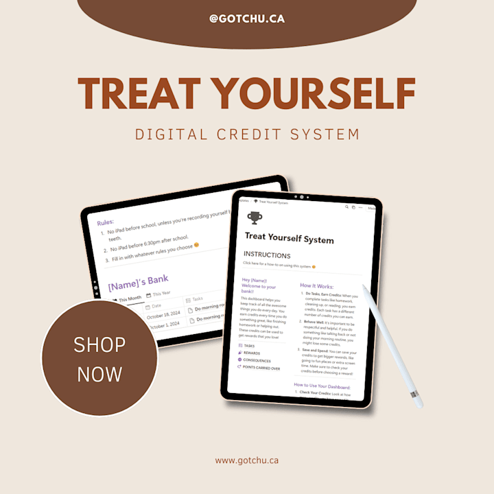 Cover image for Treat Yourself Notion Template