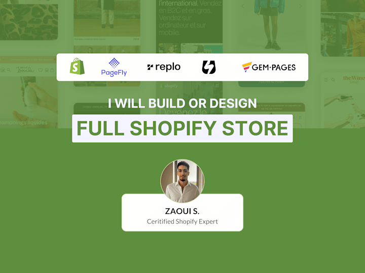 Cover image for I Will Design, Redesign Your Shopify Store