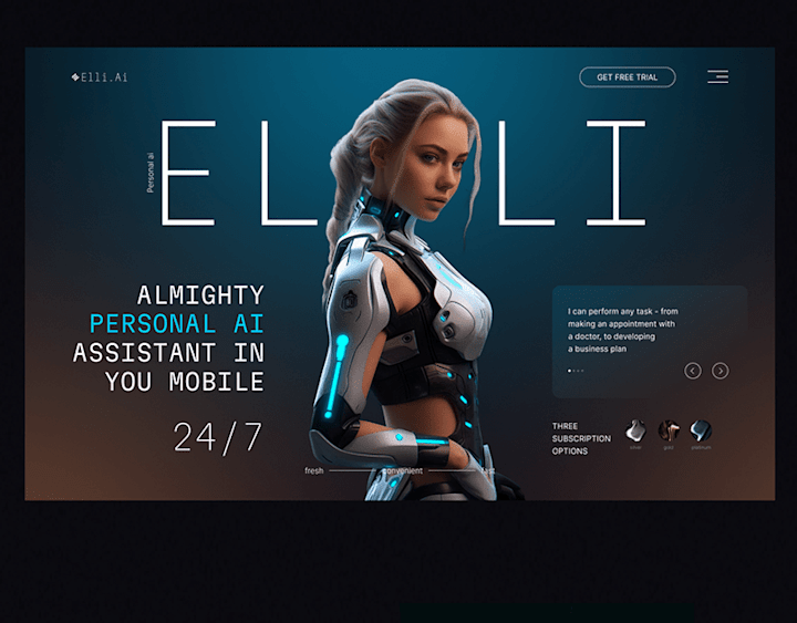 Cover image for Website Elli Ai on Behance