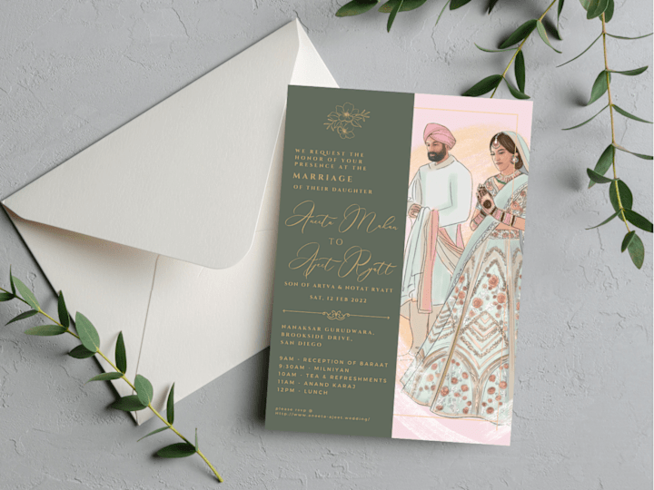 Cover image for Wedding Invitation Design and Illustrations