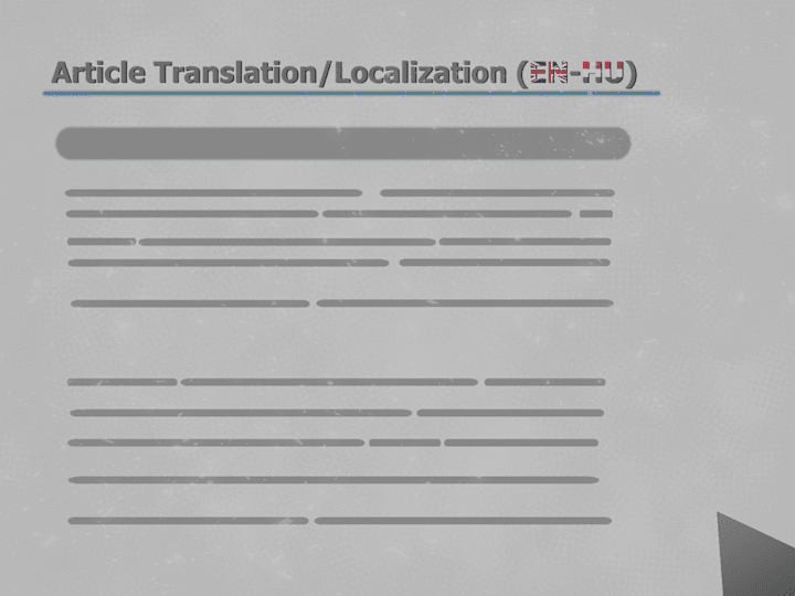 Cover image for Translation for your article/blogpost (English-Hungarian)