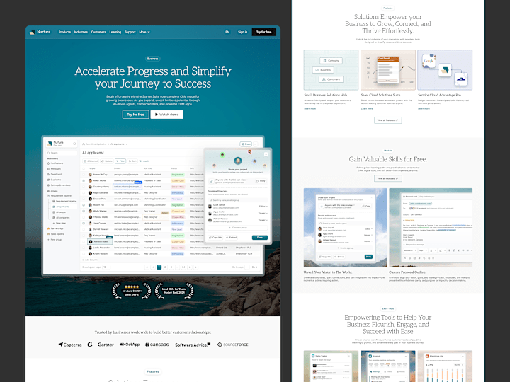 Cover image for Nurtura - CRM Landing Page | Landing Page