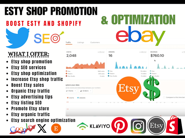 Cover image for I will promote etsy shop etsy SEO etsy shop promotion 