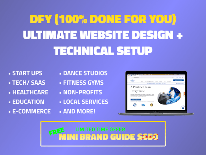 Cover image for DFY (100% DONE FOR YOU) - ULTIMATE WEB DESIGN PACKAGE 