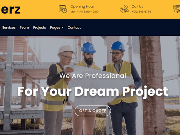 Cover image for Builderz | Construction company website