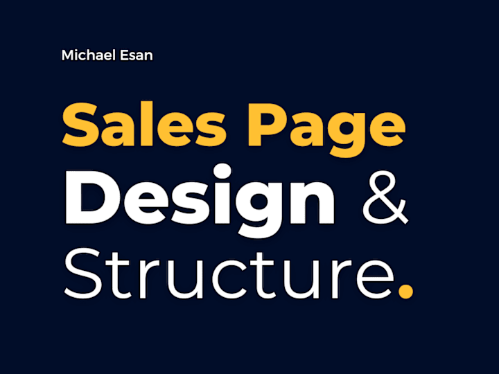 Cover image for Sales Page Design & Structure