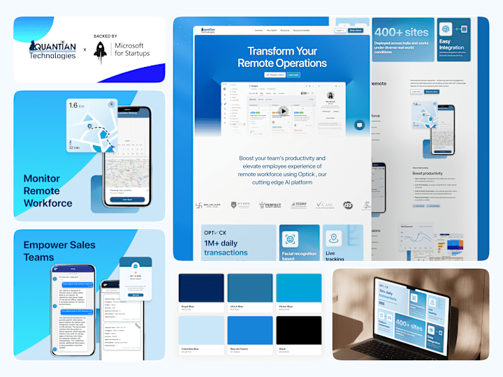 Cover image for AI Remote Management SaaS | UI Design + Illustration + Web Dev