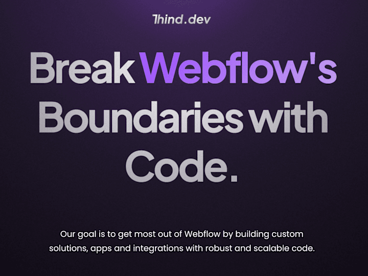 Cover image for Full Stack Development with Webflow Frontend