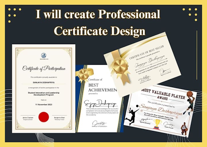 Cover image for Professional Certificate Design
