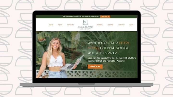 Cover image for Kajabi Website Redesign for Digital Nomad Life Academy