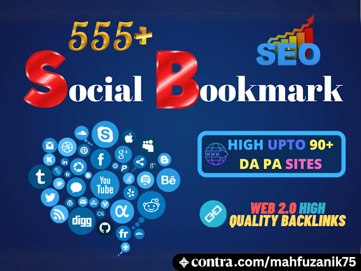 Cover image for Create 555 plus social bookmarking manually white hat SEO