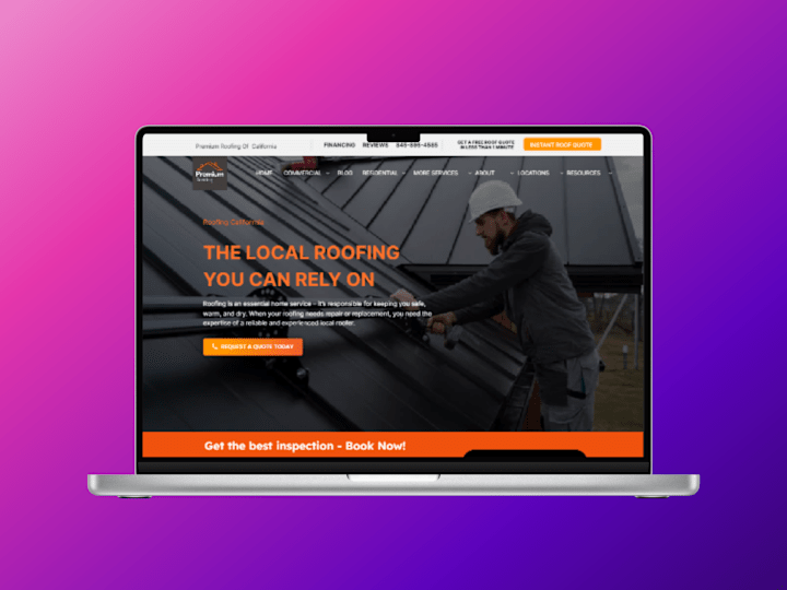 Cover image for Roofing / Construction Web design