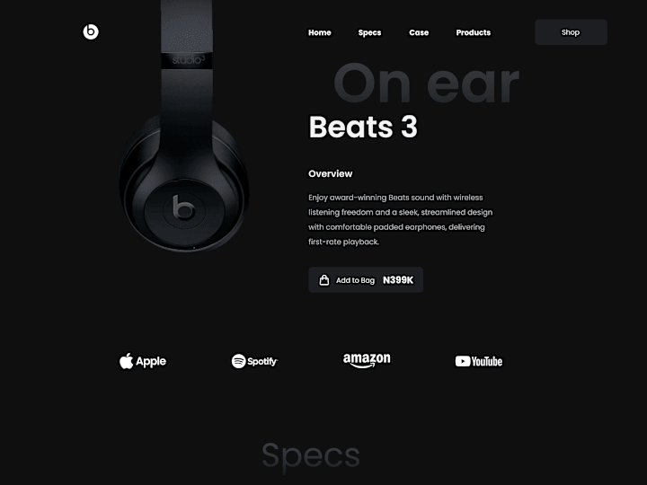 Cover image for 05_Project- Beats Landing Page