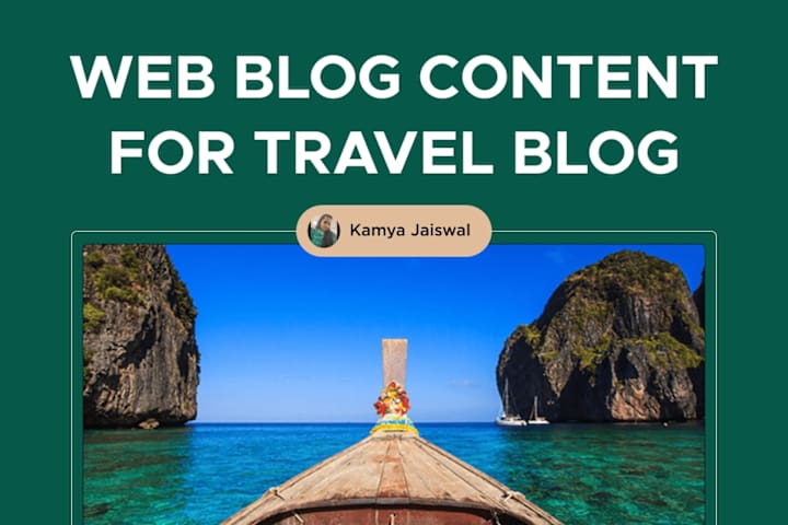 Cover image for Web Blog content for Travel Blog