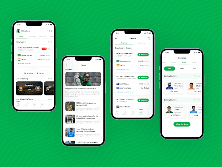 Cover image for CrickScore - Real-Time Cricket Live Score & Streaming App