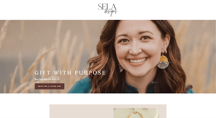 Cover image for Sela Designs Gift With A Purpose Listicle Landing Page