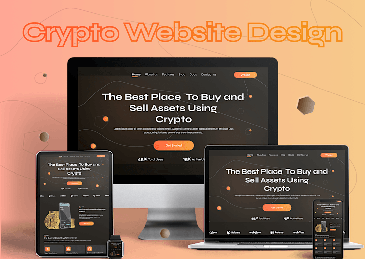 Cover image for Crypto Currency Website Landing page UI Design on Behance