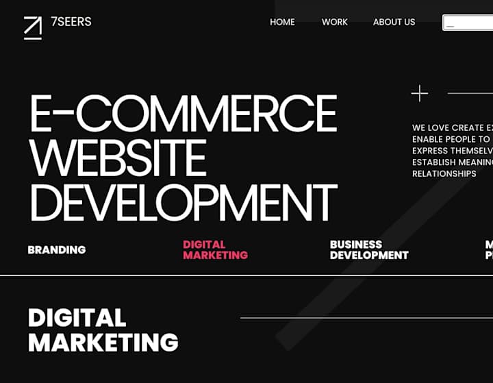 Cover image for E-commerce website design and development.