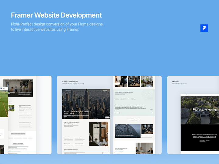 Cover image for Framer website development