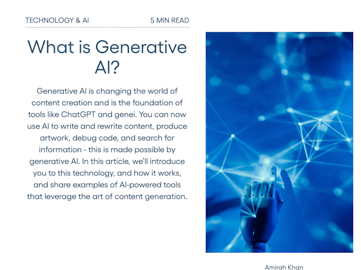 Cover image for Generative AI Articles - genei