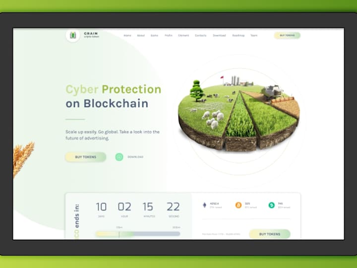 Cover image for Figma to HTML Blockchain Company Website