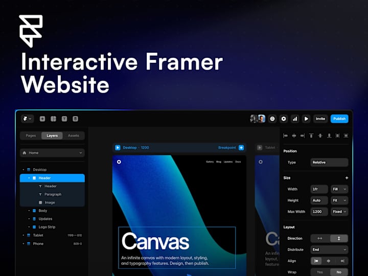 Cover image for Get a stunning, responsive, and interactive Framer website.