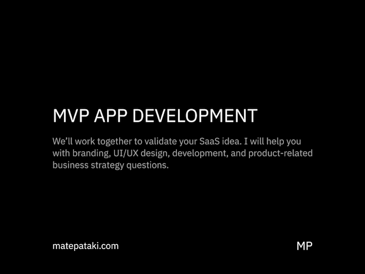 Cover image for I will create an MVP for your app idea