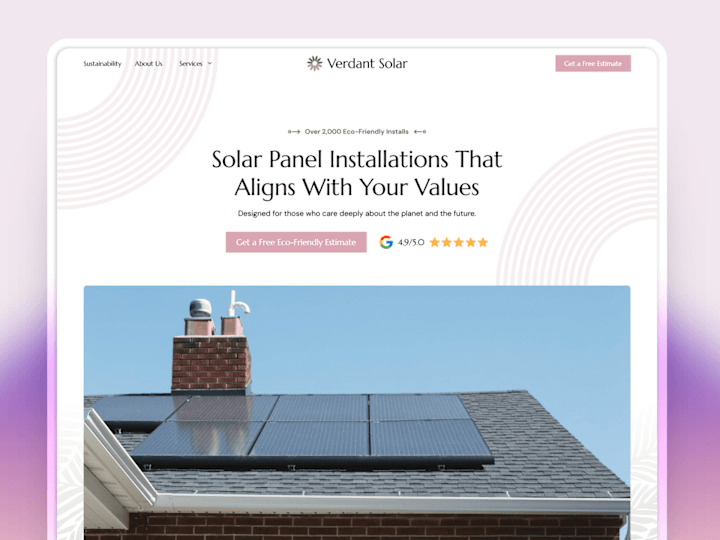 Cover image for Verdant Solar 🌻 Website Design | Sustainable Solar