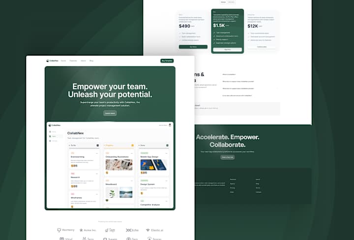 Cover image for CollabNex Productivity Landing Page