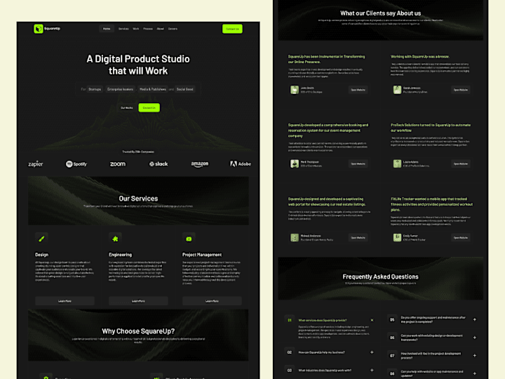 Cover image for Responsive Website Development for Square Up Agency