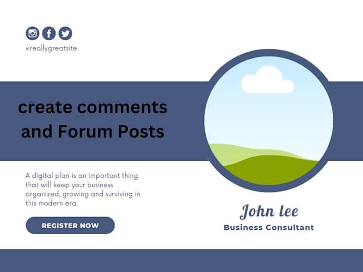 Cover image for Create comments and Forum Posts