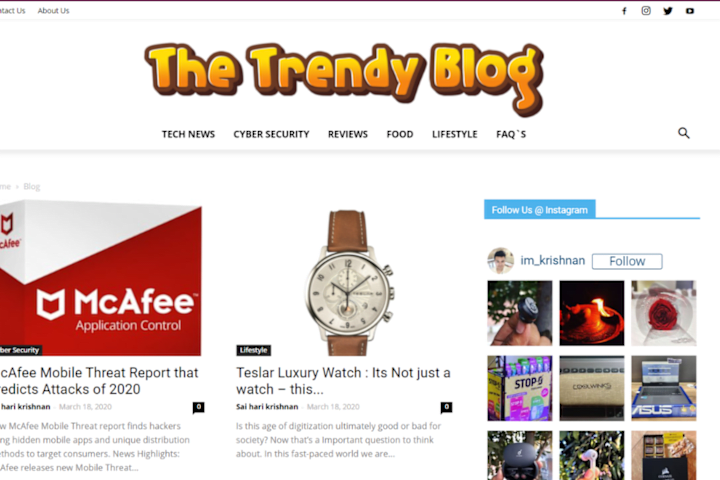Cover image for Tech / Lifestyle Blog