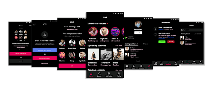 Cover image for Livestream music concert app — a UI/UX case study
