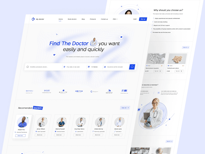 Cover image for Minimalist & Clean Medical Hospital Website Design