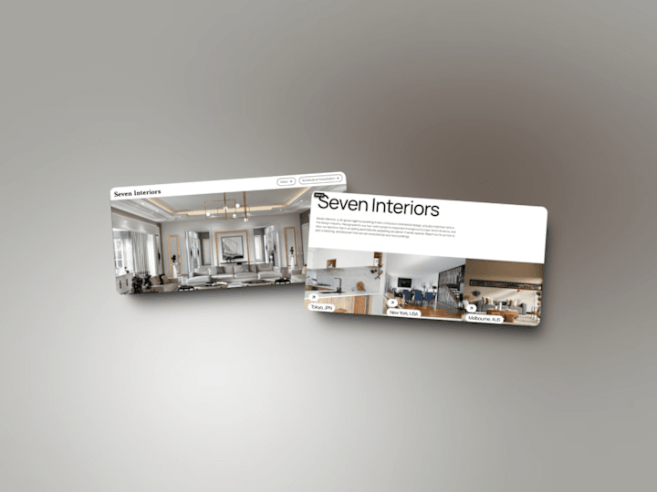 Cover image for Seven Interiors Website Framer Development.