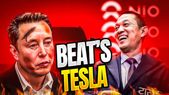 Cover image for How-NIO-Beat-Tesla - Thumbnail Design