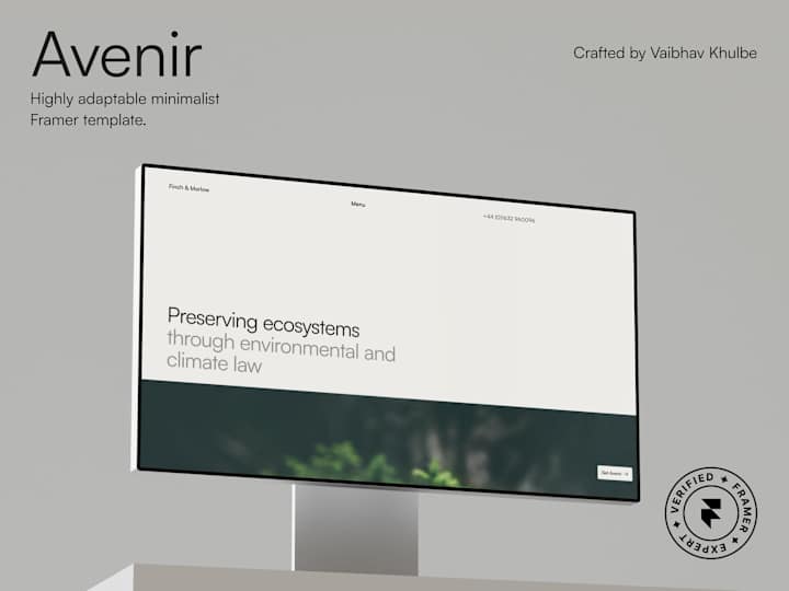 Cover image for Avenir: Framer Template