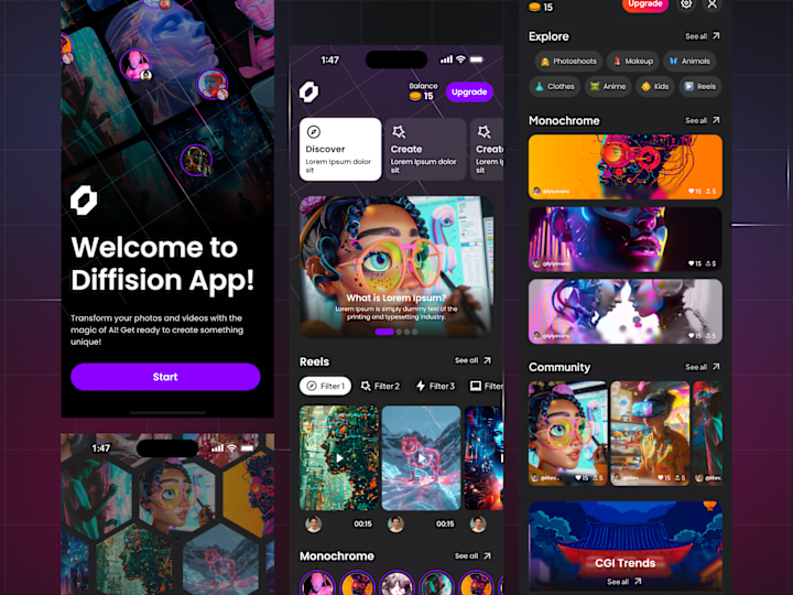 Cover image for Diffision – AI Art Generator App