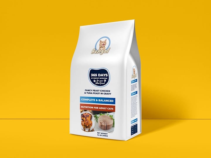 Cover image for Cat Food Package Label design