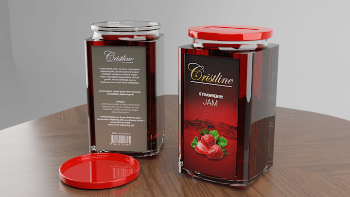 Cover image for New jam bottle design and rendering project
