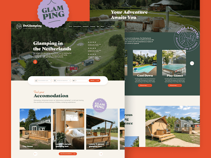 Cover image for DeGlamping Website Design and Development