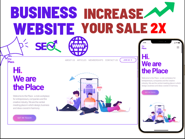 Cover image for You will get a  landing page for your business website 