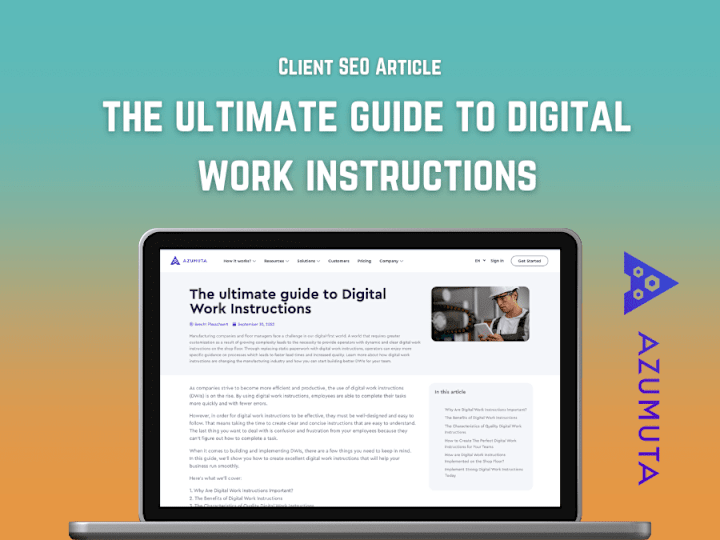 Cover image for The Ultimate Guide to Digital Work Instructions | Client Article