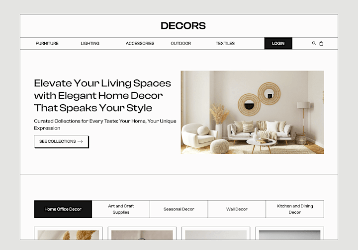 Cover image for Interior Decor Website