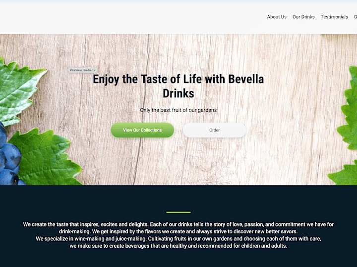 Cover image for  Website Development for Beverage Hub