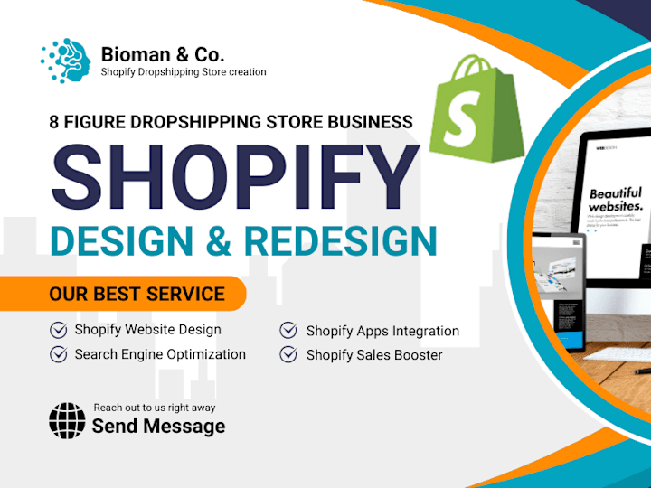 Cover image for Shopify Store Design and Setup for Drop shipping store