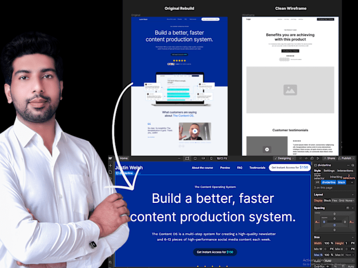 Cover image for Founders hire me to develop webflow landing page for lead growth