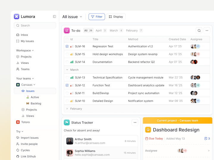 Cover image for Lumora - SaaS Project Management | Dashboard